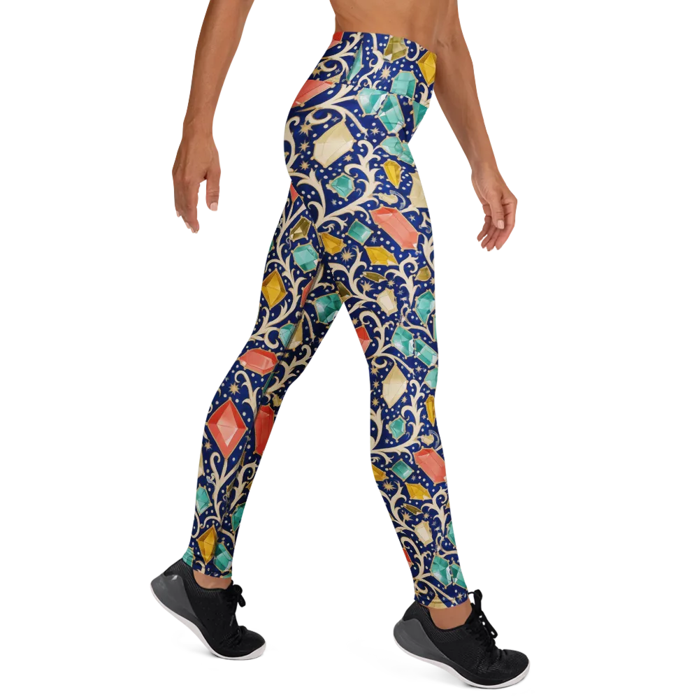 Midnight Gemvine on Yoga Leggings — Right