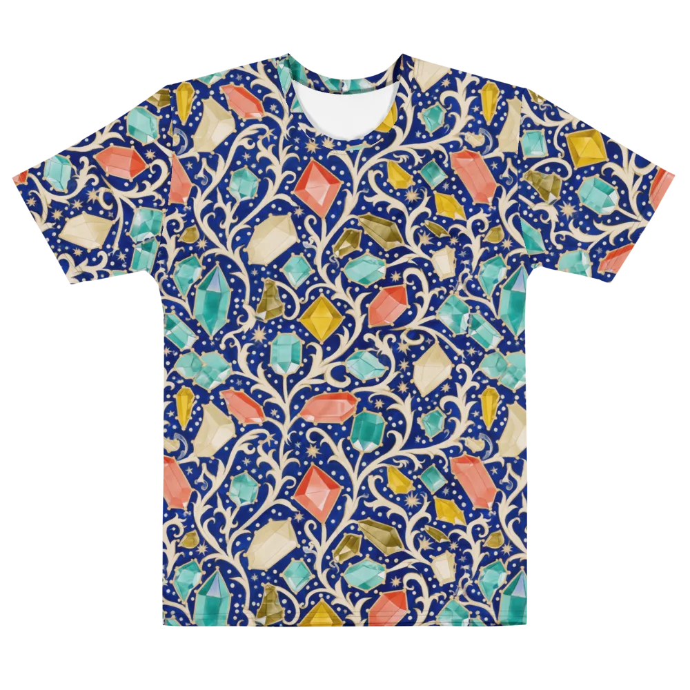 Midnight Gemvine on Men's Cotton Crew Neck T-Shirt — Front