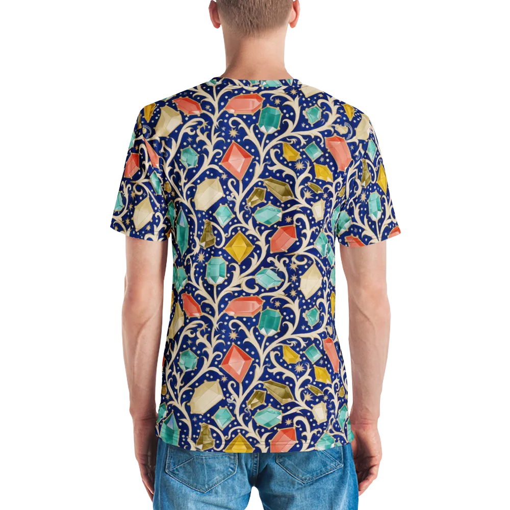 Midnight Gemvine on Men's Crew Neck T-Shirt — Back
