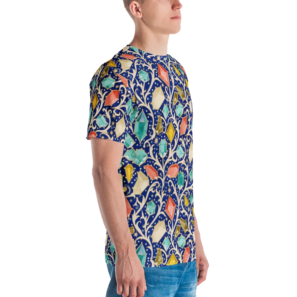 Midnight Gemvine on Men's Crew Neck T-Shirt — Right