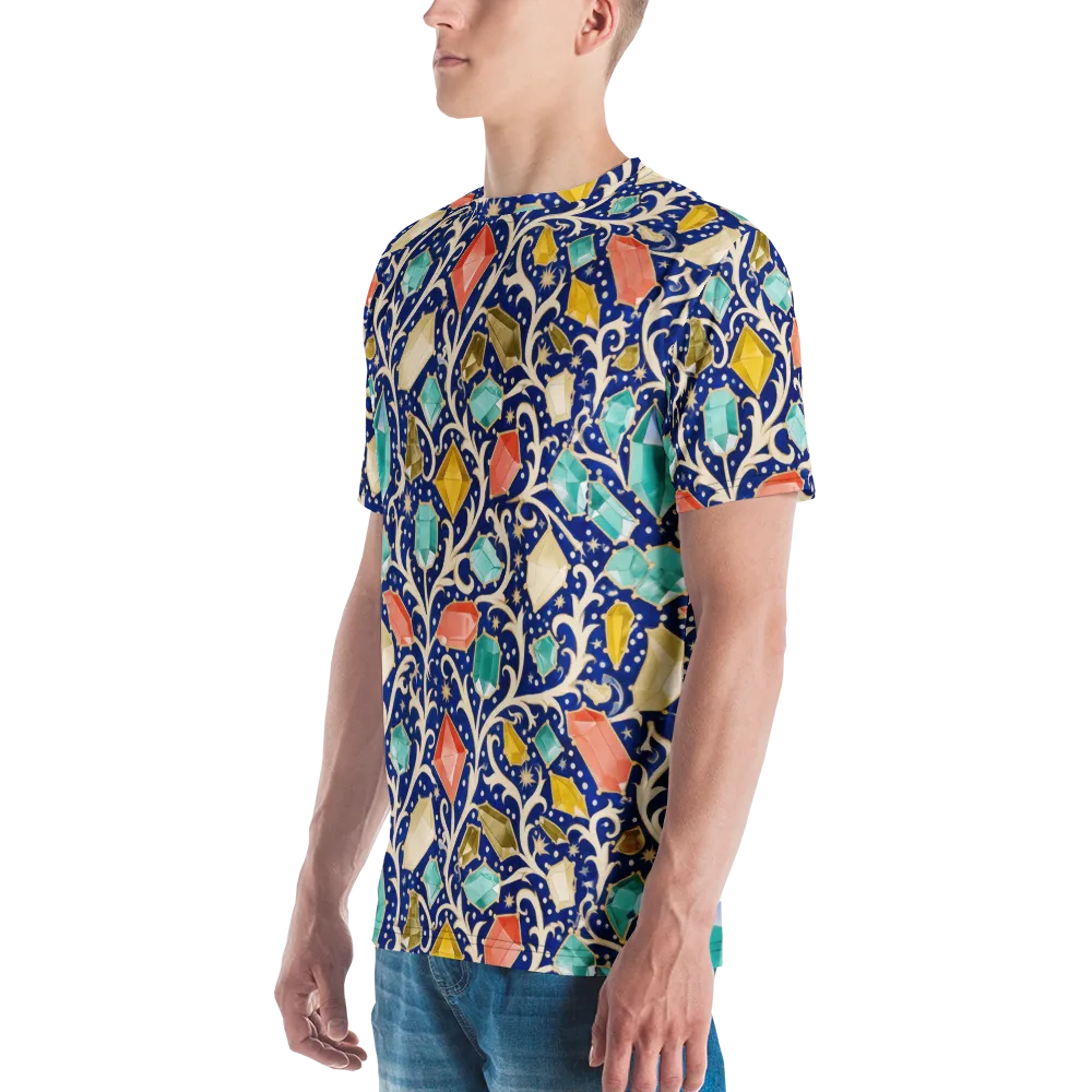 Midnight Gemvine on Men's Crew Neck T-Shirt — Left