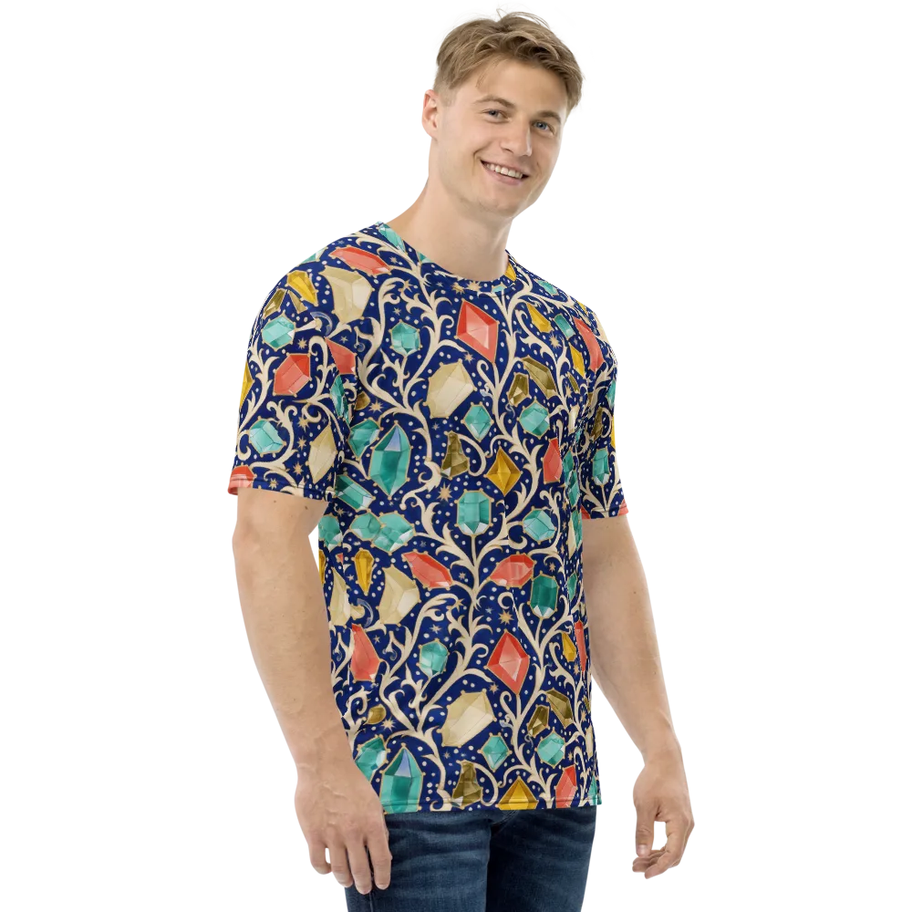 Midnight Gemvine on Men's Crew Neck T-Shirt — Right