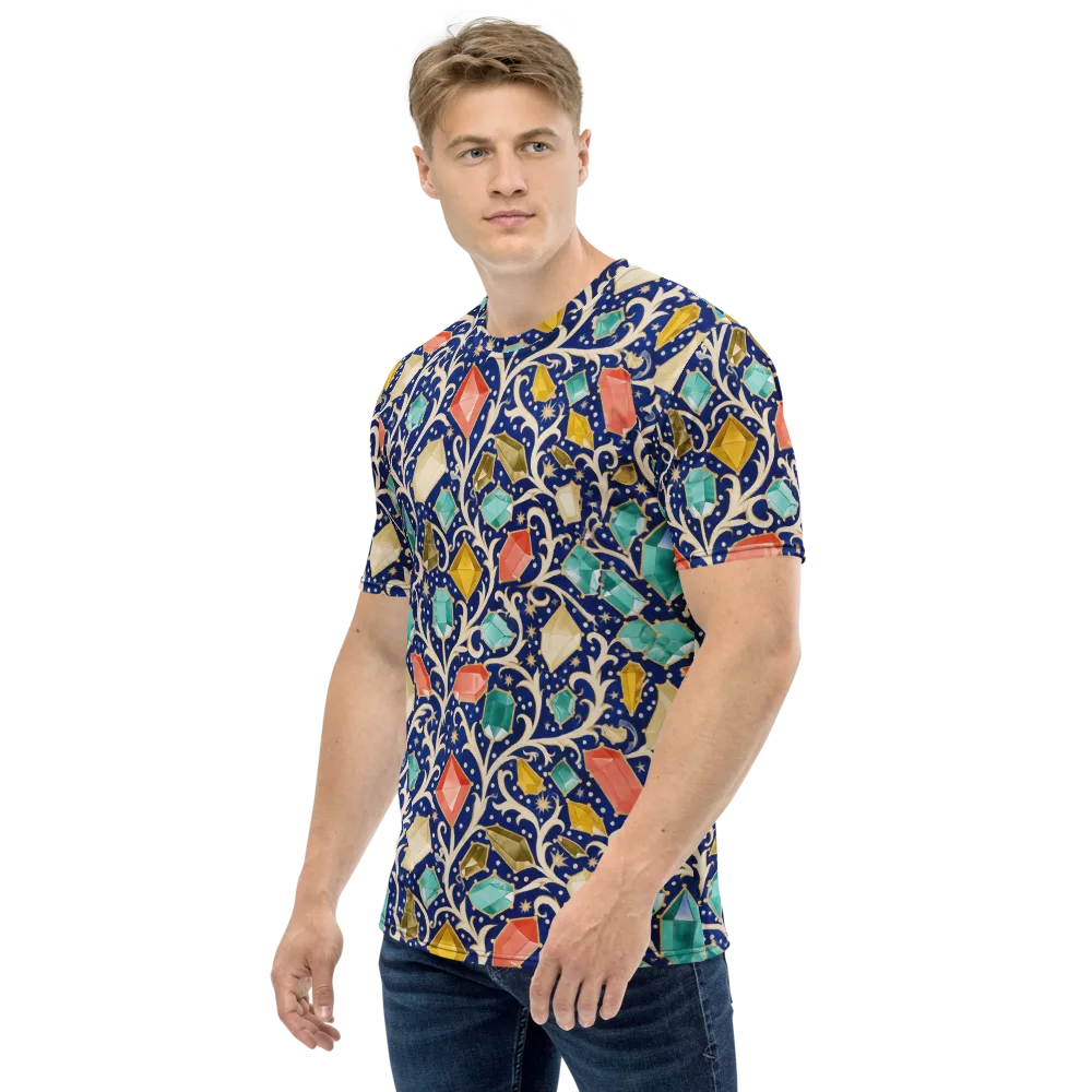 Midnight Gemvine on Men's Crew Neck T-Shirt — Left