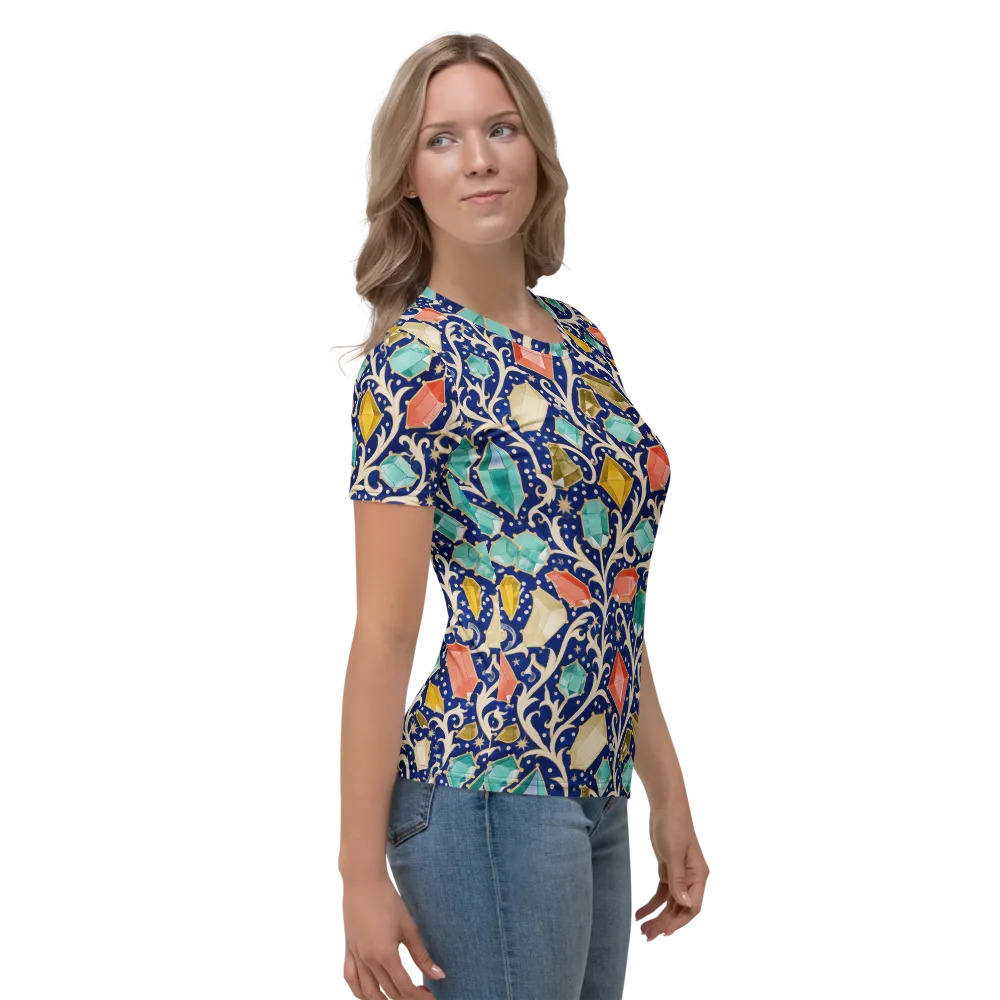 Midnight Gemvine on Women's Crew Neck T-Shirt — Right