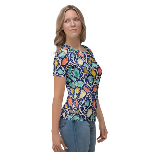 Midnight Gemvine on a Women's Crew Neck T-Shirt