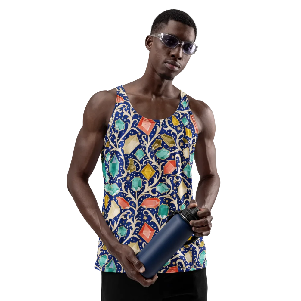 Midnight Gemvine on Men's Tank Top — Front