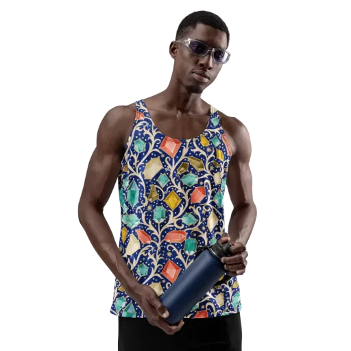 Midnight Gemvine on a Men's Tank Top