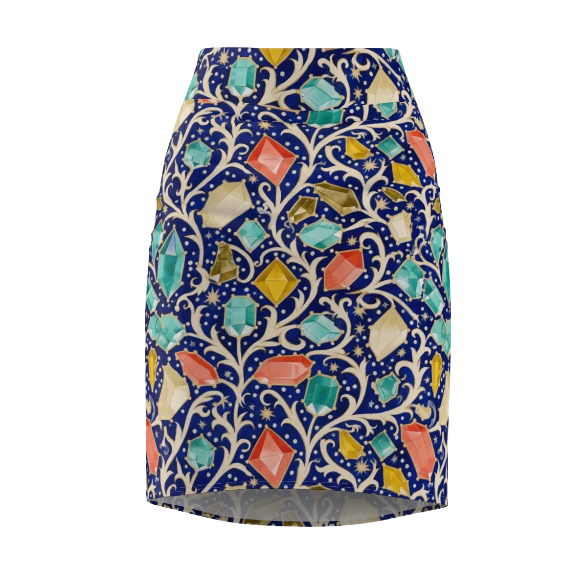 Midnight Gemvine on Pencil Skirt — Front