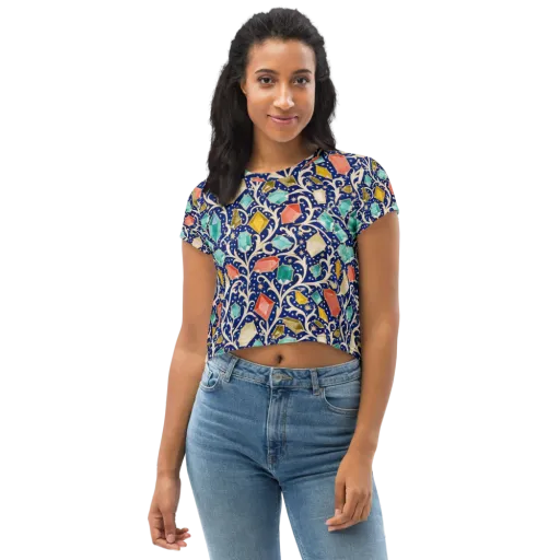 Midnight Gemvine on a Crop Tee