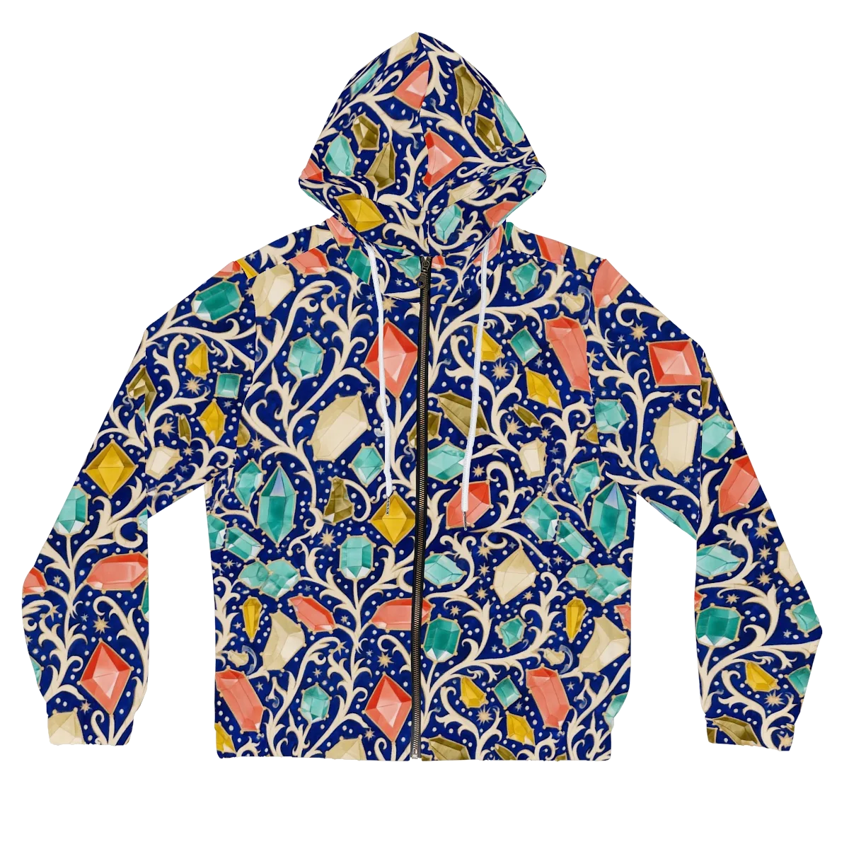 Midnight Gemvine on Women's Full-Zip Hoodie — Front