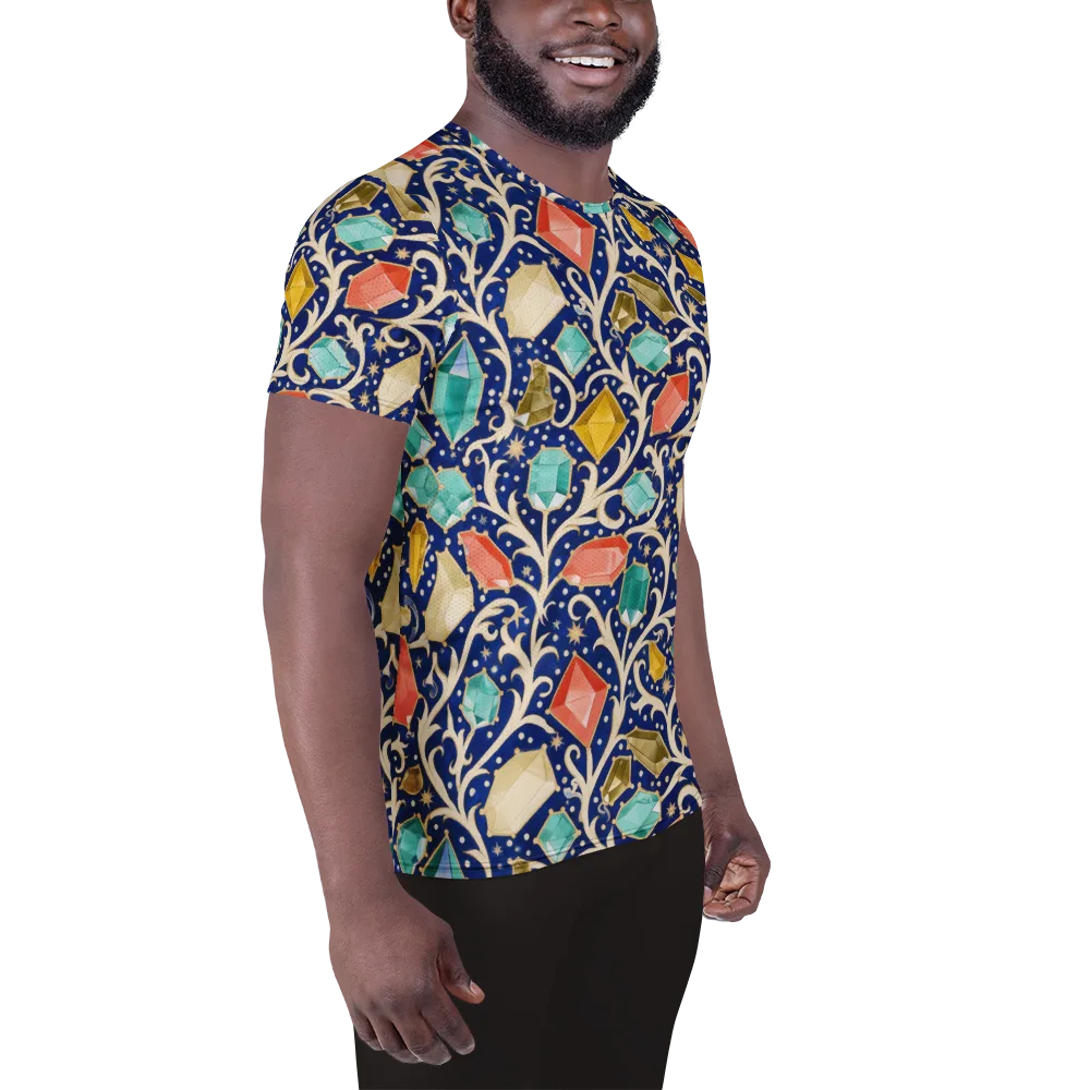 Midnight Gemvine on Men's Athletic T-Shirt — Right