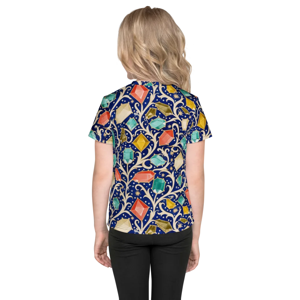 Midnight Gemvine on Kids Crew Neck T-Shirt — Back