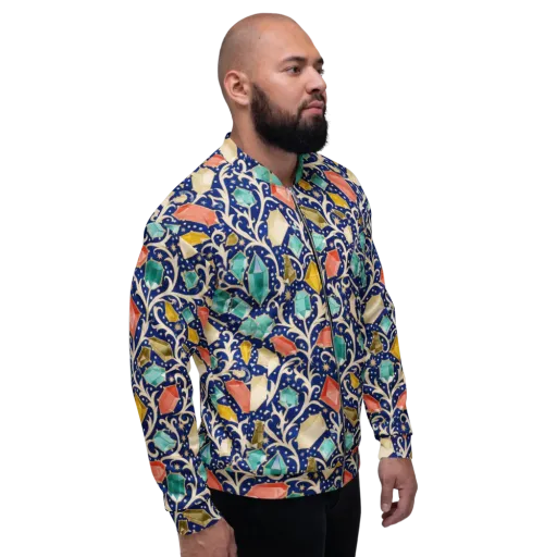 Midnight Gemvine on a Bomber Jacket
