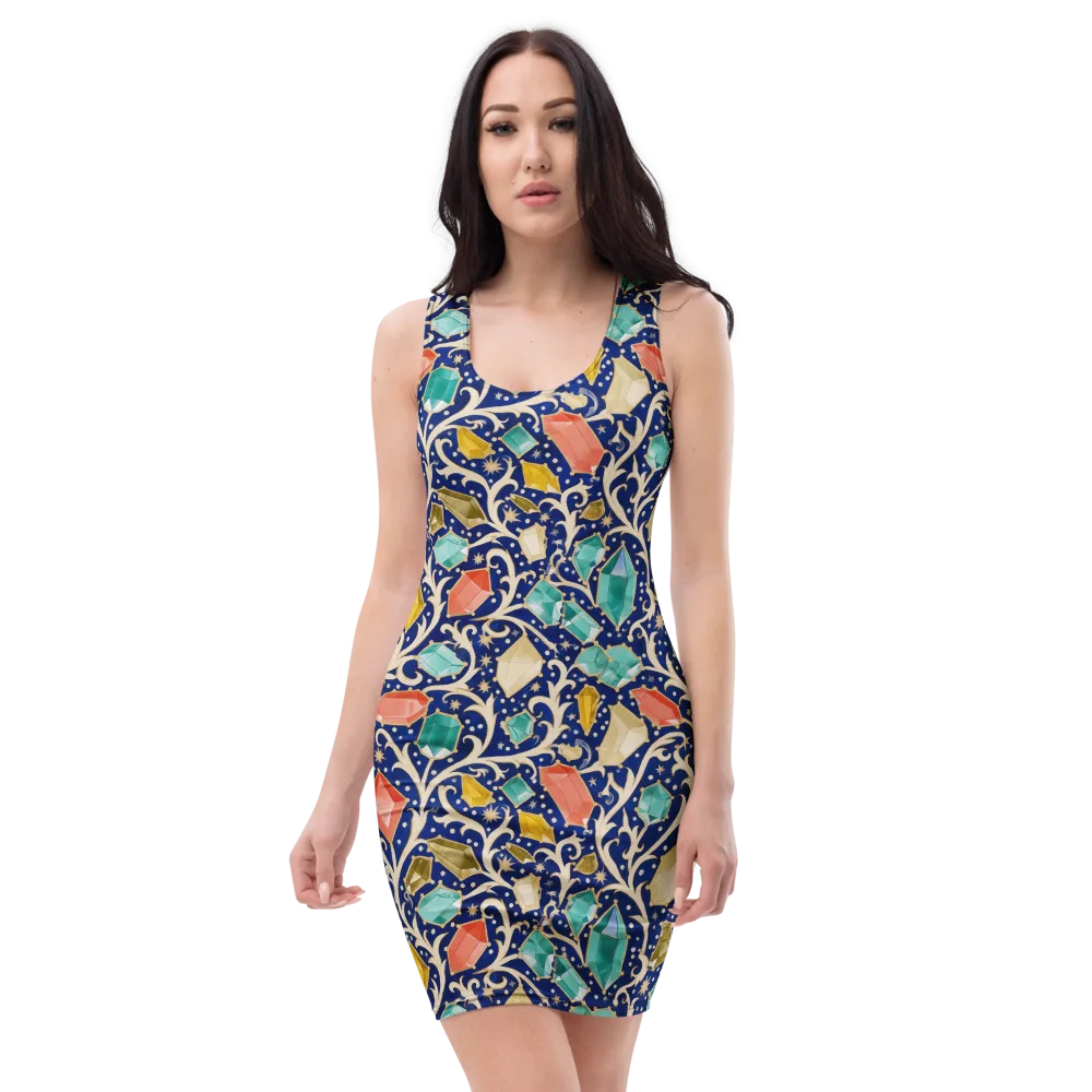 Midnight Gemvine on Bodycon Dress — Front