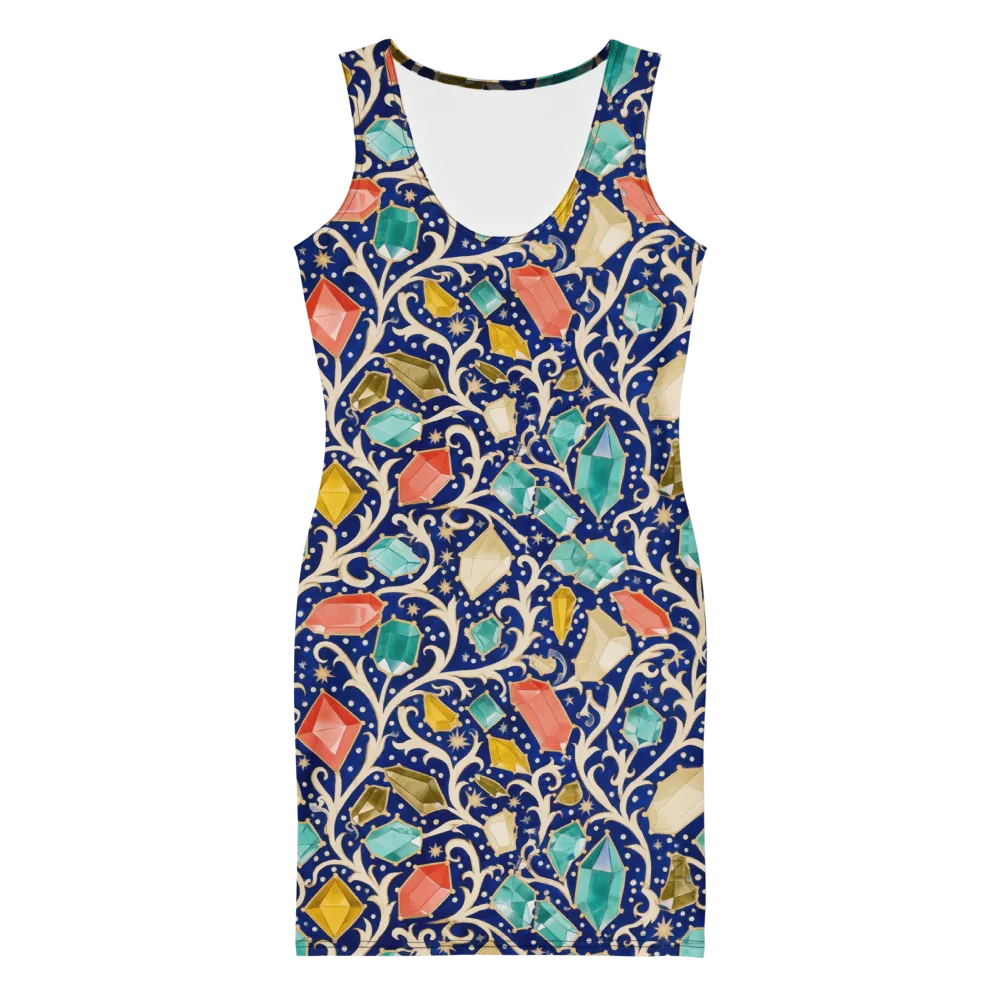 Midnight Gemvine on Bodycon Dress — Front