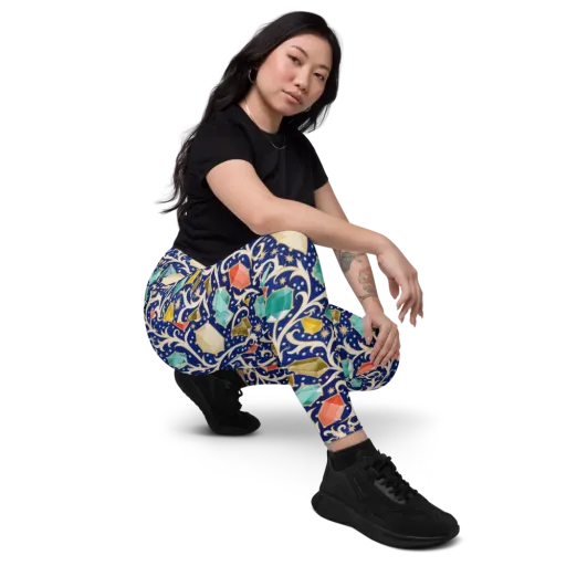Midnight Gemvine on a Leggings with Pockets