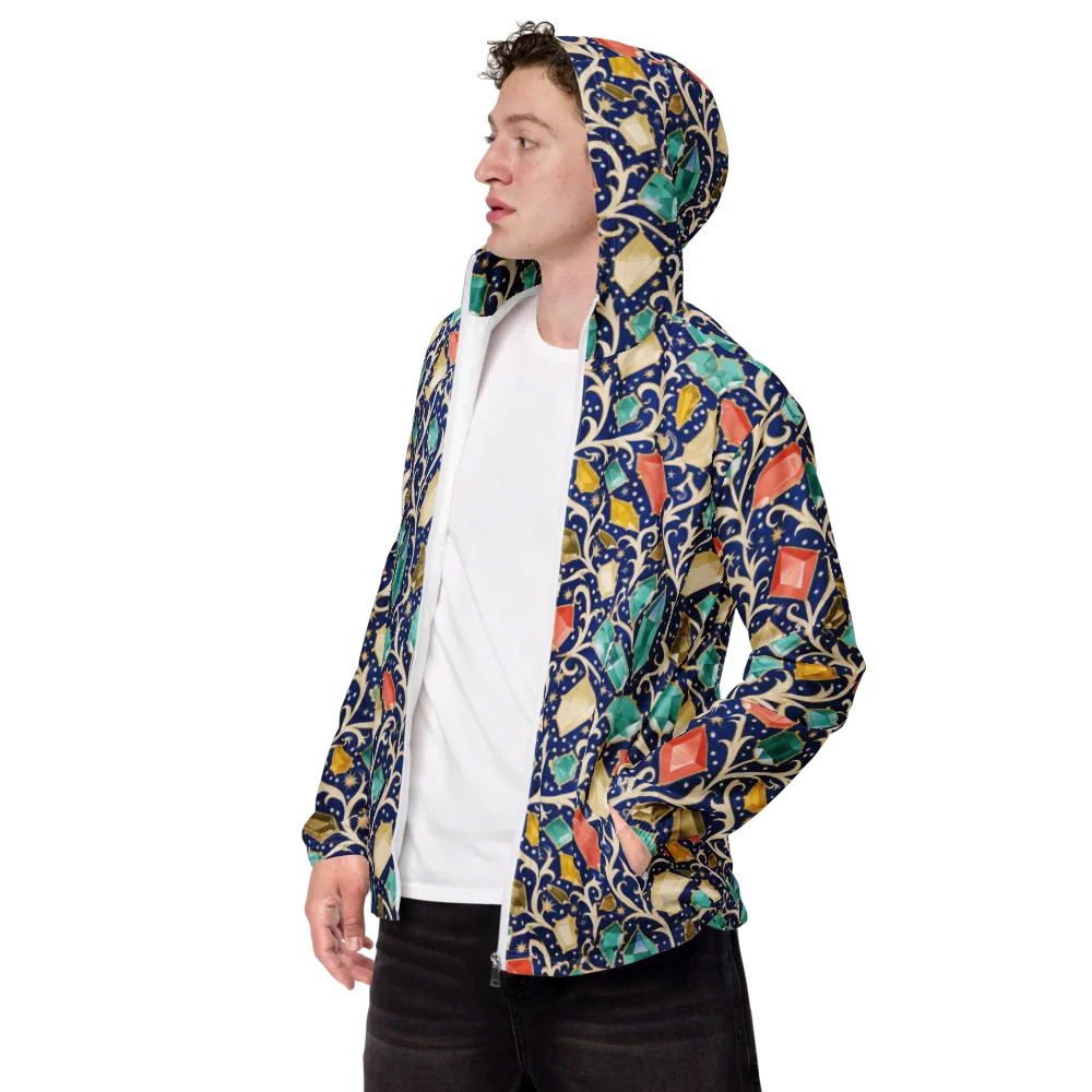 Midnight Gemvine on Men's Windbreaker — Left Front