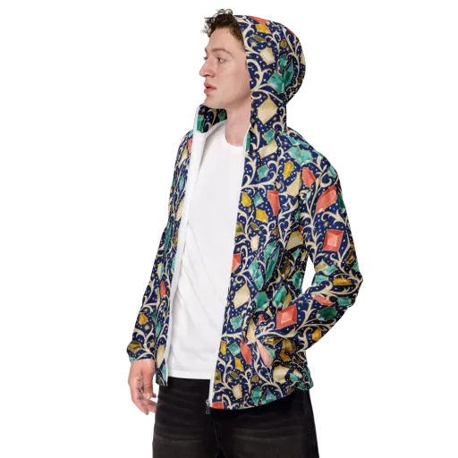 Midnight Gemvine on a Men's Windbreaker