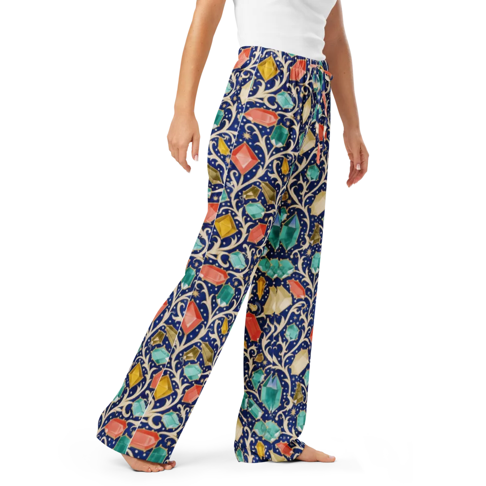 Midnight Gemvine on Women's Pajama Pants — Right Front