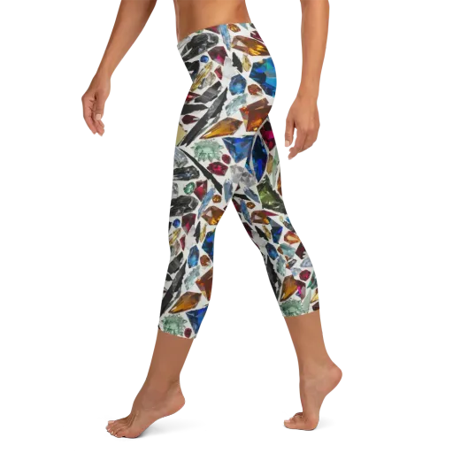 Gemstone Scatter on a Capri Leggings