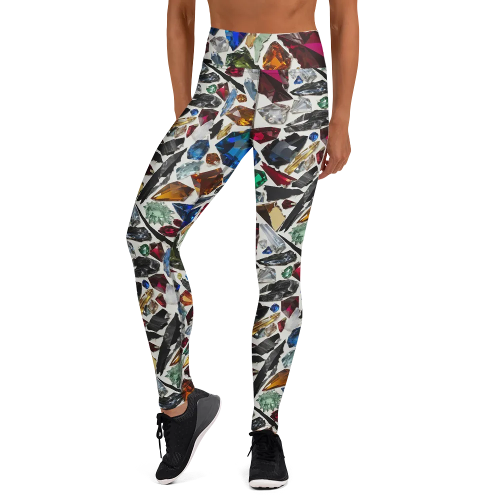 Gemstone Scatter on Yoga Leggings — Front