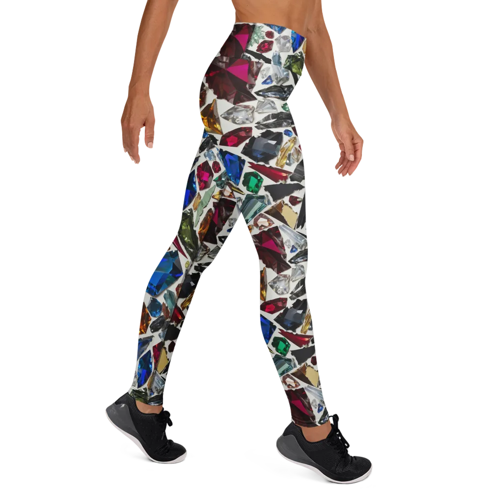 Gemstone Scatter on Yoga Leggings — Right