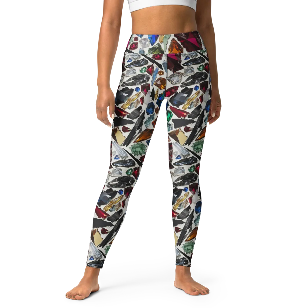 Gemstone Scatter on Yoga Leggings — Front