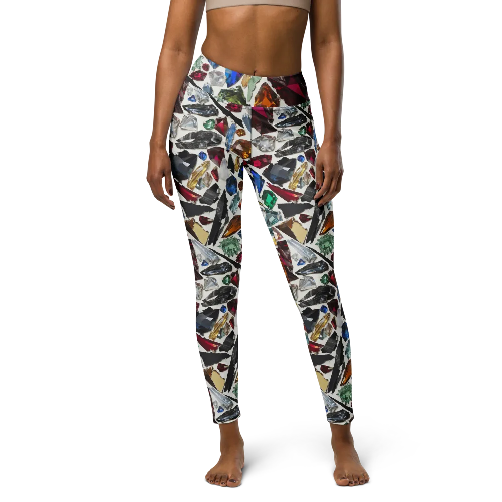 Gemstone Scatter on Yoga Leggings — Front