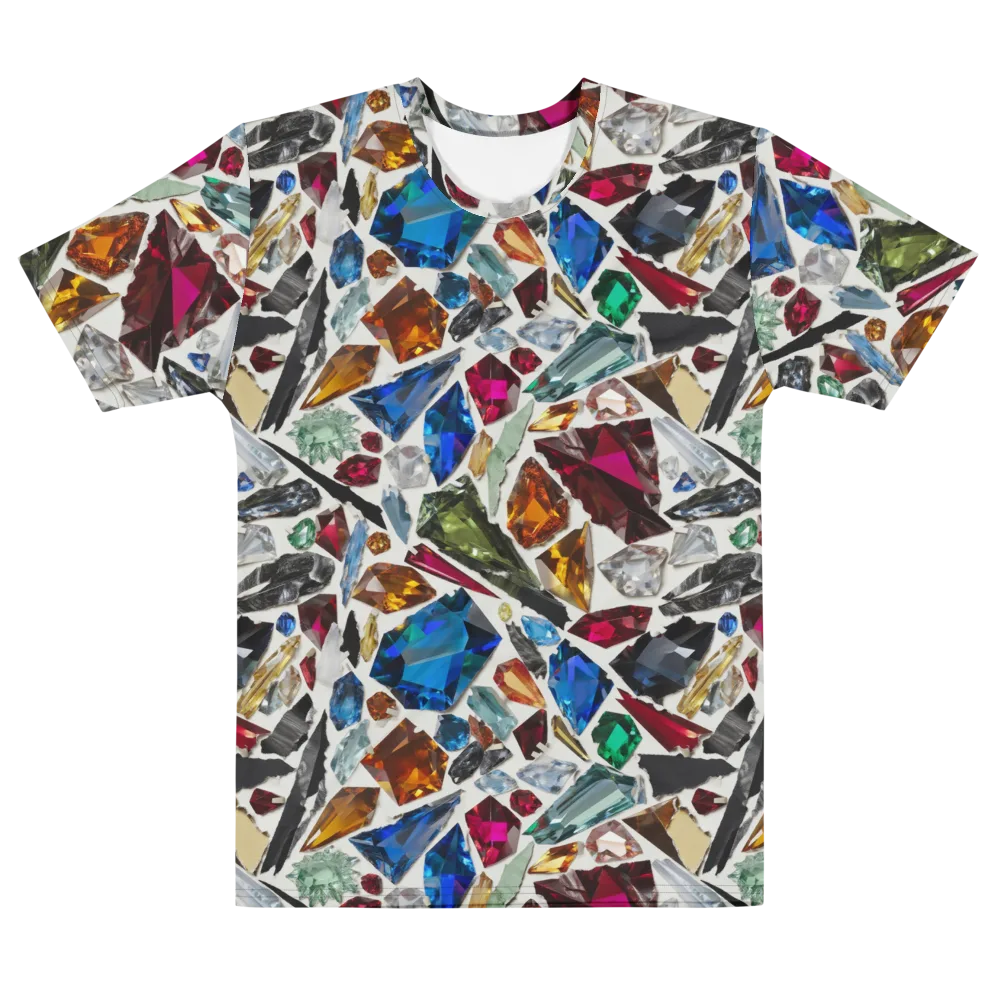 Gemstone Scatter on Men's Cotton Crew Neck T-Shirt — Front