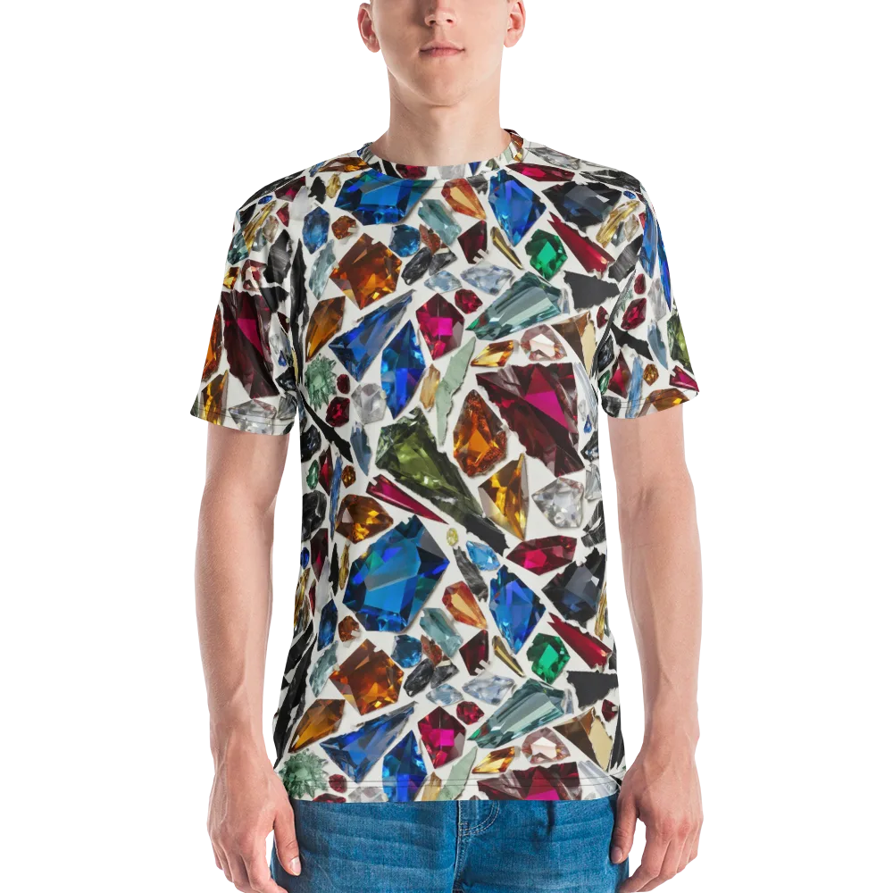 Gemstone Scatter on Men's Crew Neck T-Shirt — Front