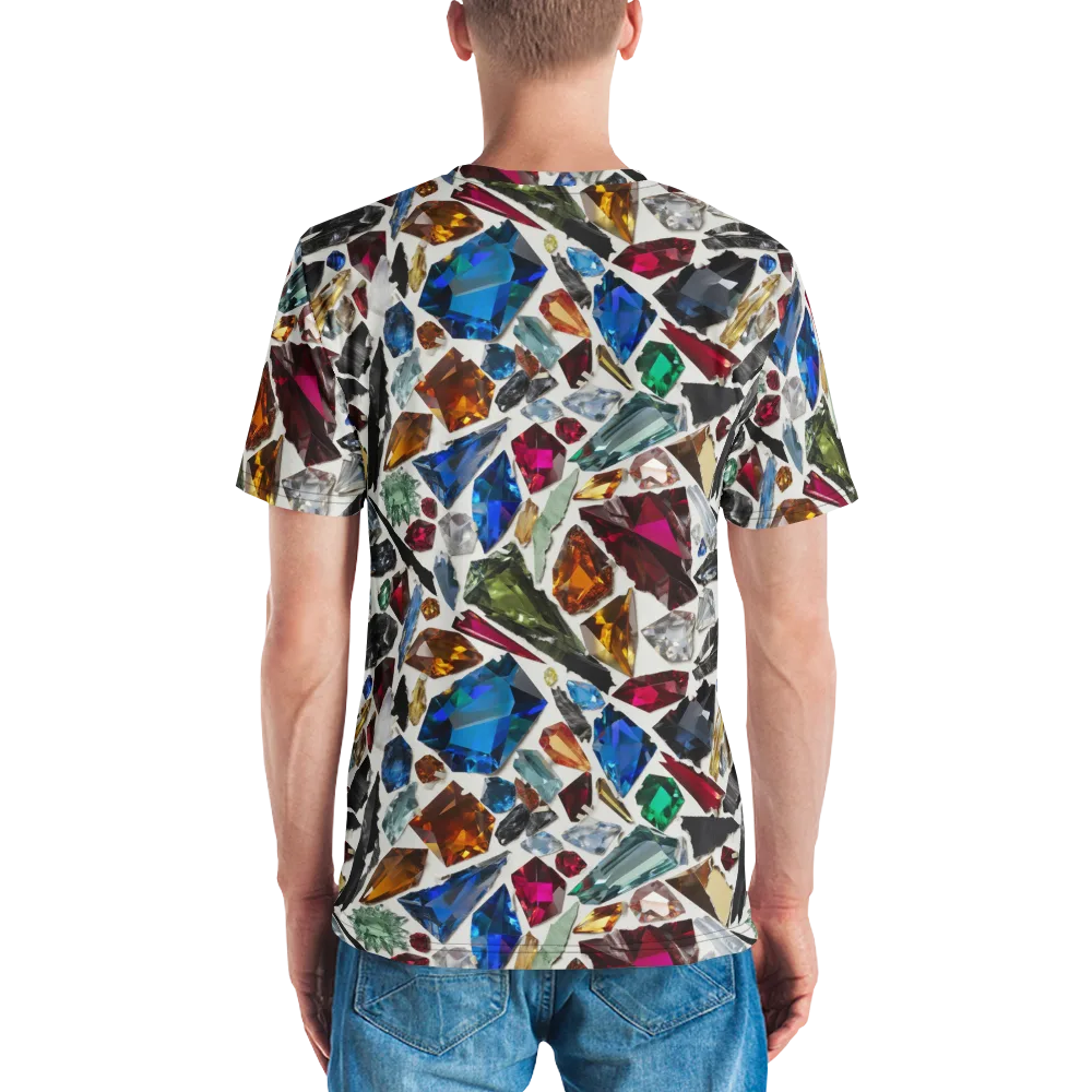 Gemstone Scatter on Men's Crew Neck T-Shirt — Back