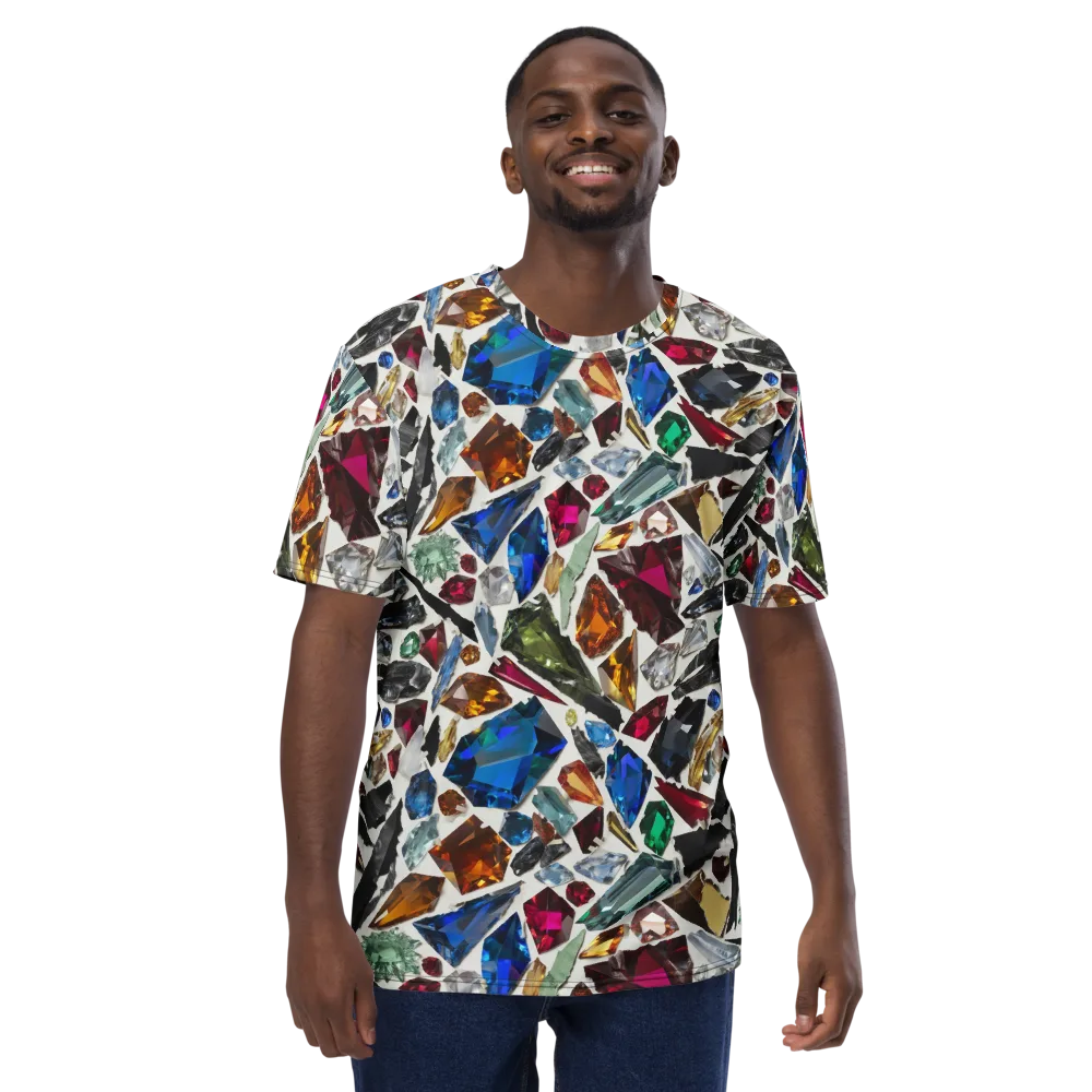 Gemstone Scatter on Men's Crew Neck T-Shirt — Front