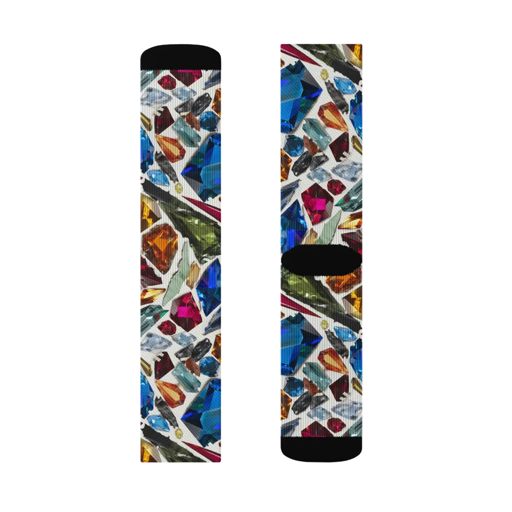 Gemstone Scatter on Socks — Left Sock