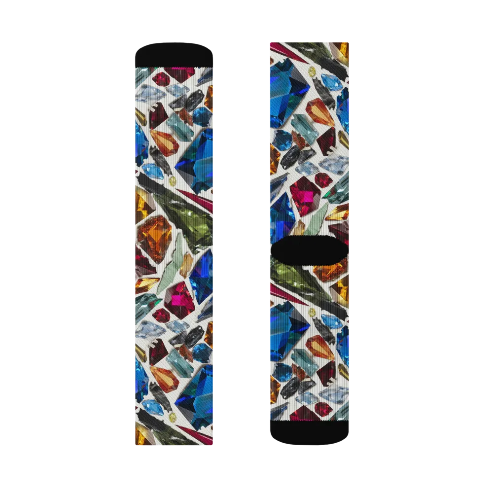 Gemstone Scatter on Socks — Right Sock