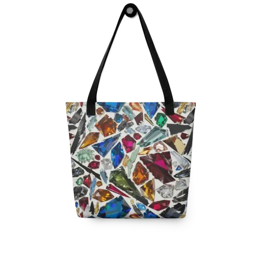 Gemstone Scatter on a Tote Bag
