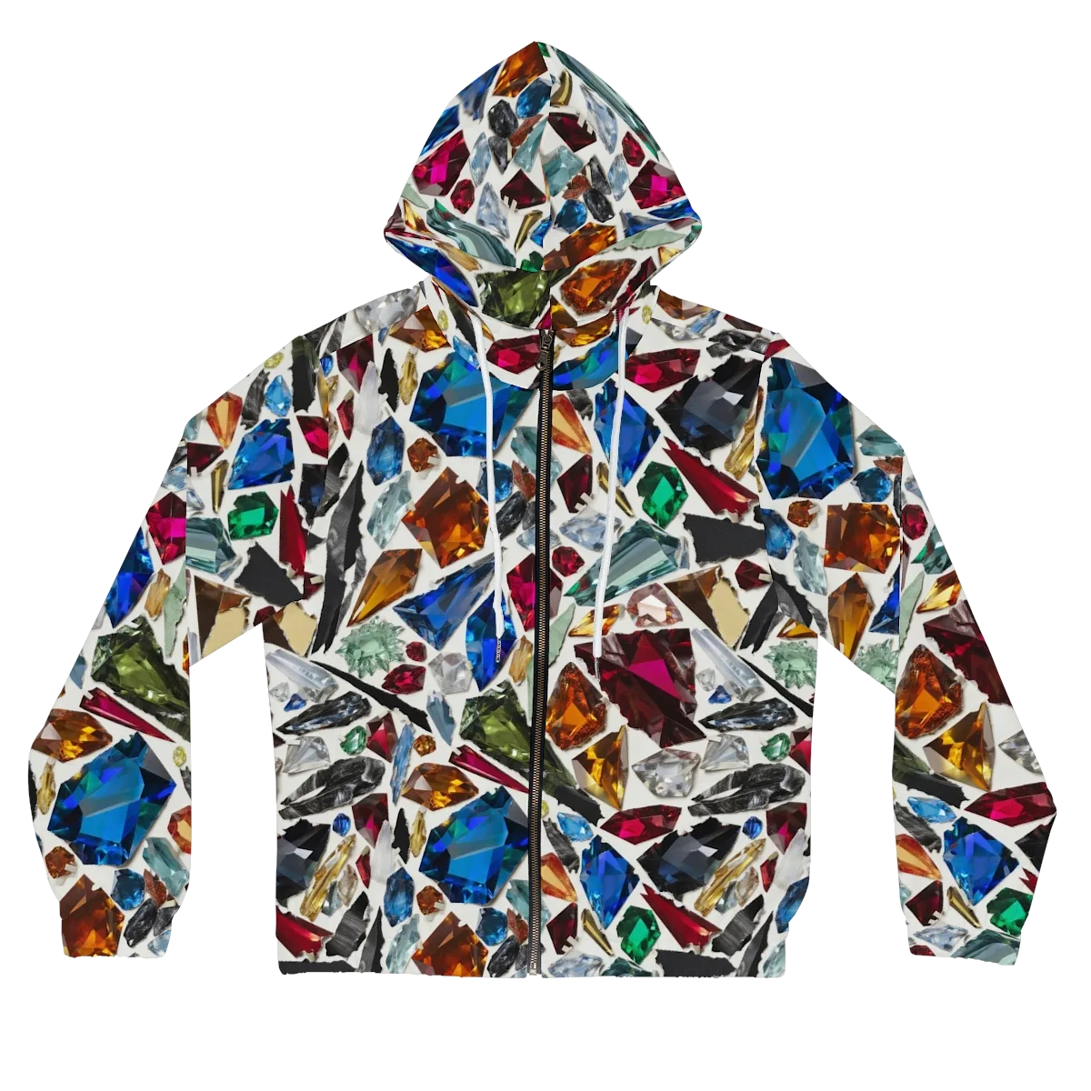 Gemstone Scatter on Women's Full-Zip Hoodie — Front