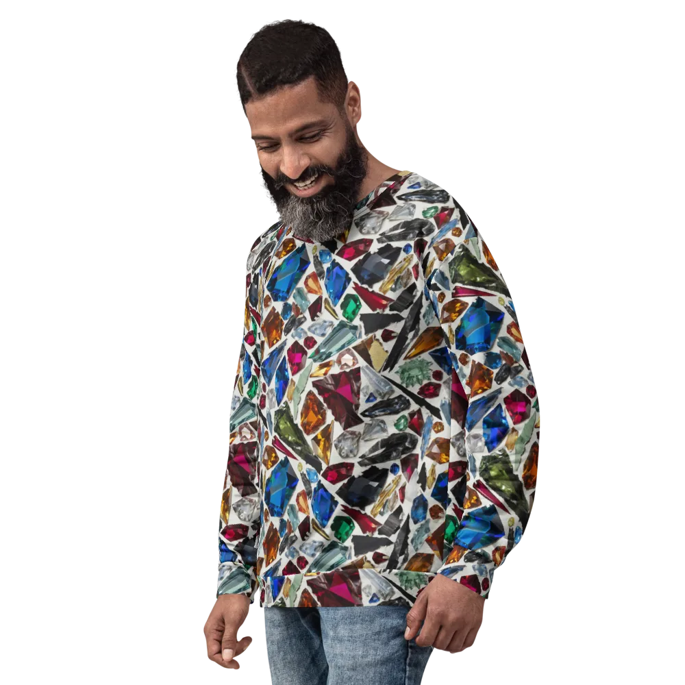 Gemstone Scatter on Sweatshirt — Left Front