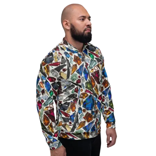 Gemstone Scatter on a Bomber Jacket