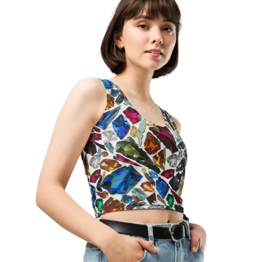 Gemstone Scatter on a Crop Top