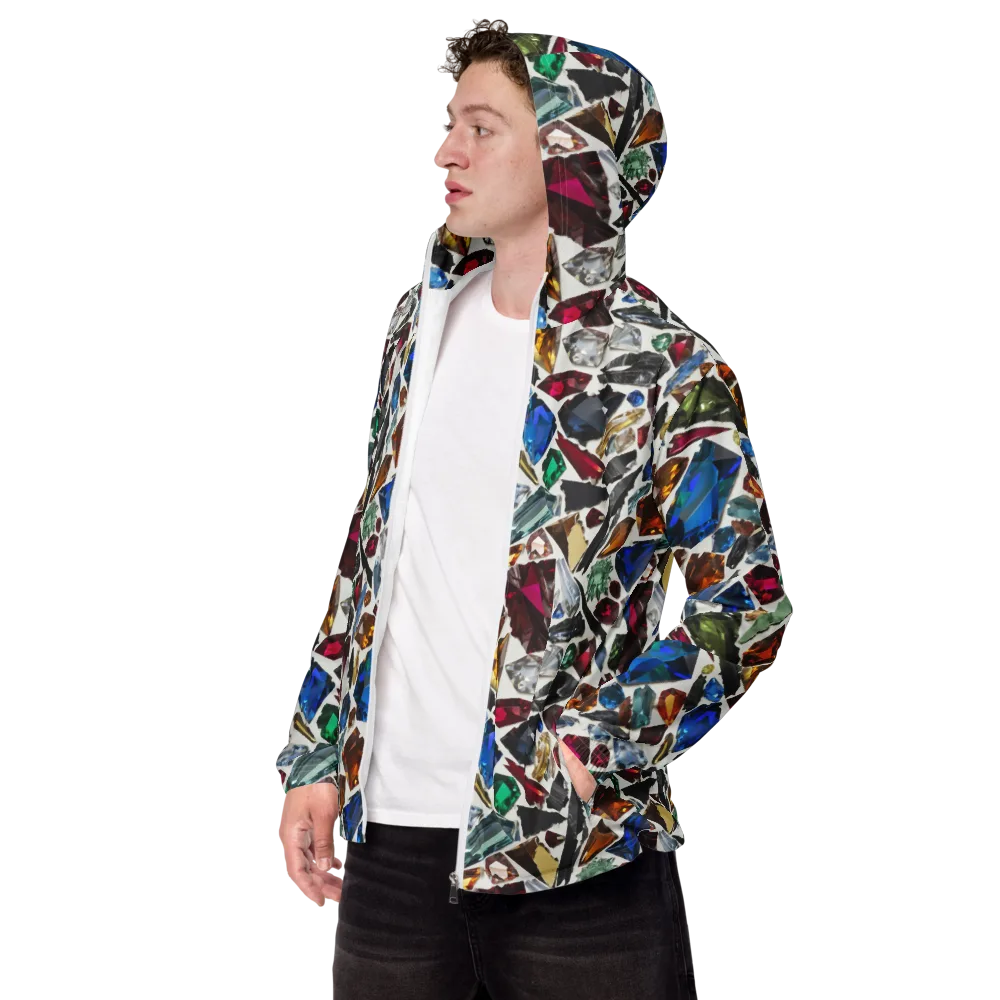 Gemstone Scatter on Men's Windbreaker — Left Front
