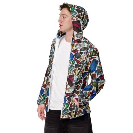 Gemstone Scatter on a Men's Windbreaker