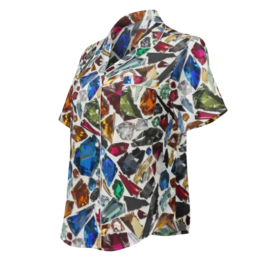 Gemstone Scatter on a Women's Short Sleeve Pajama Top
