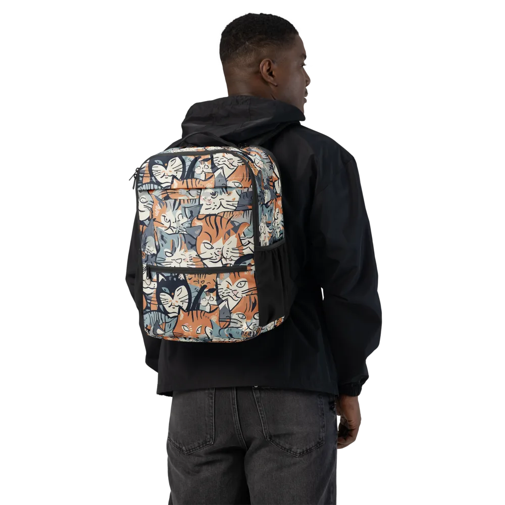Feline Frenzy on Utility Backpack — Back