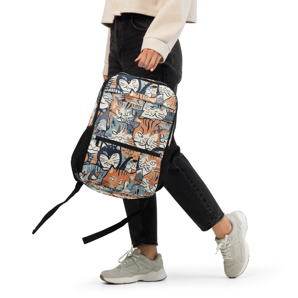 Feline Frenzy on Utility Backpack — Front