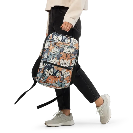 Feline Frenzy on a Utility Backpack