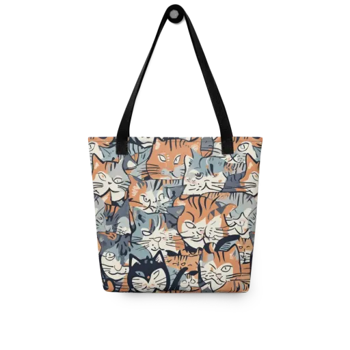 Feline Frenzy on a Tote Bag