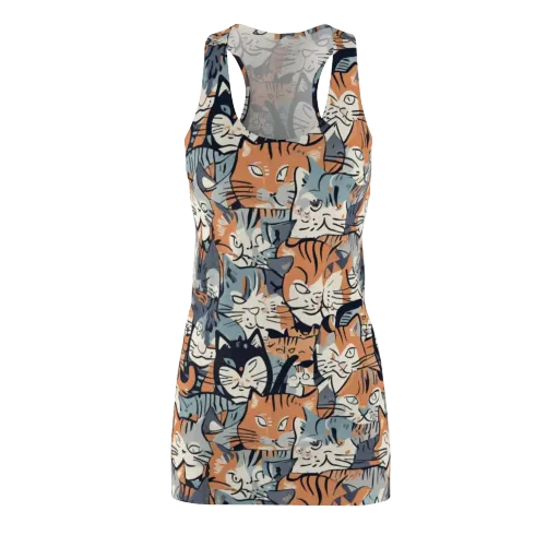 Feline Frenzy on a Racerback Dress