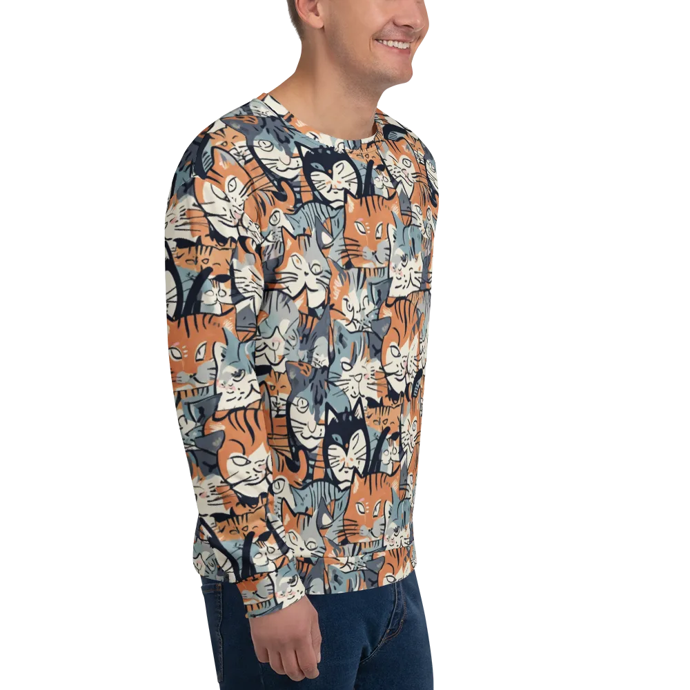 Feline Frenzy on Sweatshirt — Right Front
