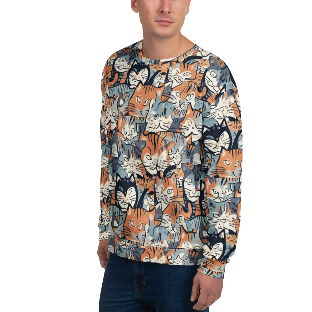 Feline Frenzy on Sweatshirt — Left Front
