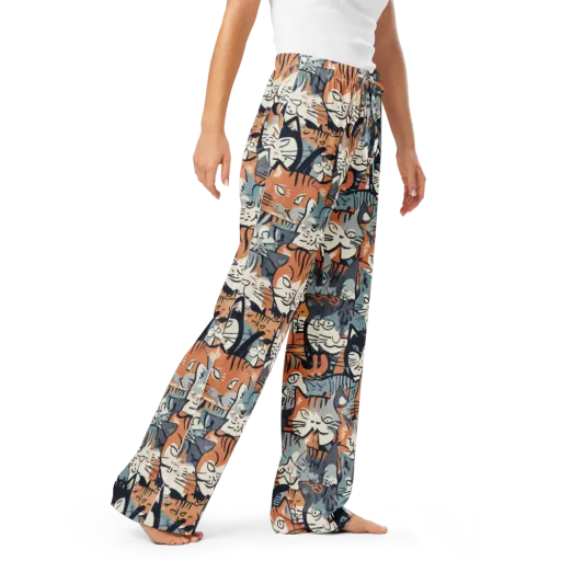 Feline Frenzy on a Women's Pajama Pants